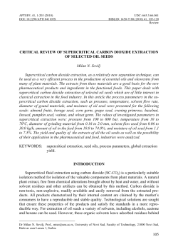 105 CRITICAL REVIEW OF SUPERCRITICAL CARBON