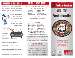2014 - 2015 Permit Information