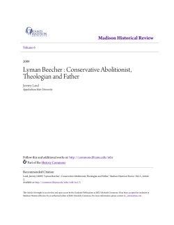Lyman Beecher - JMU Scholarly Commons