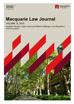 Macquarie Law Journal - Macquarie University