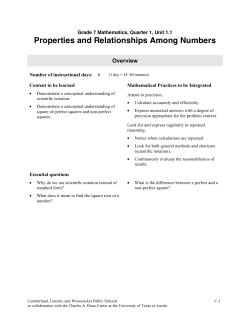 Properties and Relationships Among Numbers