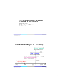Interaction Paradigms in Computing - Project ALICE