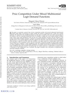 Price Competition Under Multinomial Logit Demand Functions with