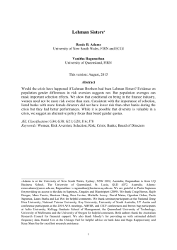 Lehman Sisters - American Economic Association