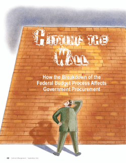 How the Breakdown of the Federal Budget Process Affects