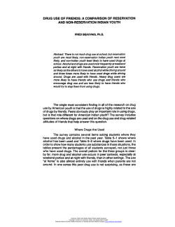 Drug Use of Friends: A Comparison of Reservation and Non