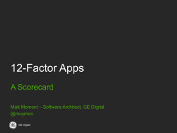 12 Factor Apps: A Scorecard