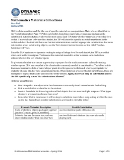Mathematics Materials Collections