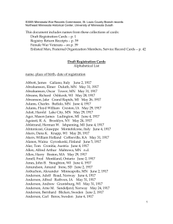 COLLECTION INFORMATION FORM