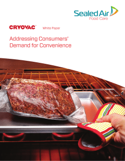 Addressing Consumers` Demand for Convenience