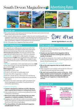 South Devon Magazines Advertising Rates