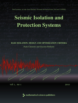 Base isolation: design and optimization criteria