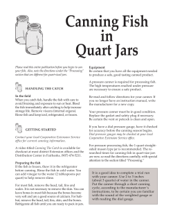 Canning Fish in Quart Jars-Long - National Center for Home Food