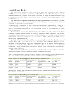 Credit Hour Policy - Point Park University