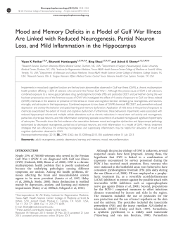 Mood and Memory Deficits in a Model of Gulf War Illness