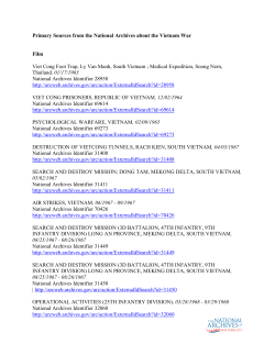 Primary Sources from the National Archives about the Vietnam War