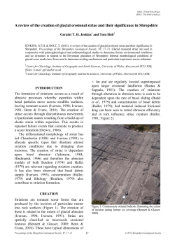 A review of the creation of glacial erosional striae and their