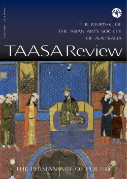 the Persian art of Poetry - The Asian Arts Society of Australia