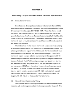 CHAPTER 3 Inductively Coupled Plasma