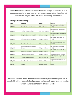 Shoe Fittings: In order to ensure the most accurate sizing