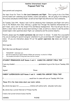 Hamilton Airport Field Trip