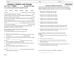 Chapter 3 Matter and Change electrical charges are