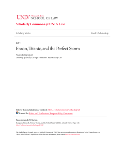 Enron, Titanic, and the Perfect Storm