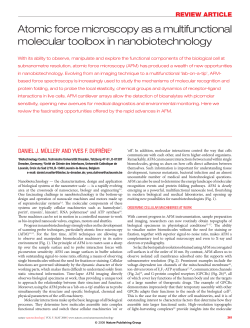 Atomic force microscopy as a multifunctional molecular