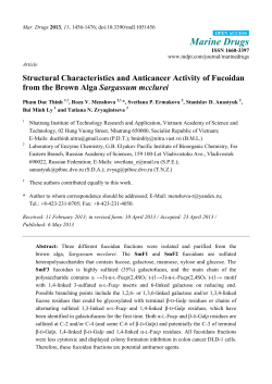 Structural Characteristics and Anticancer Activity of Fucoidan from