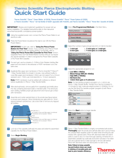 Electrophoretic Blotting - Thermo Fisher Scientific