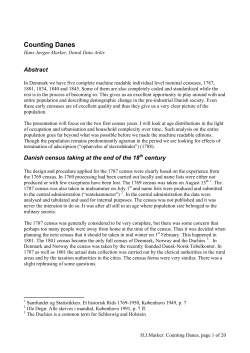Counting Danes - Dansk Data Arkiv
