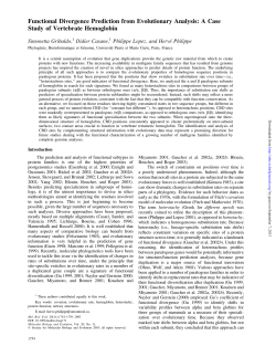 Functional Divergence Prediction from Evolutionary Analysis: A