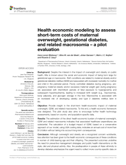 Health economic modeling to assess short