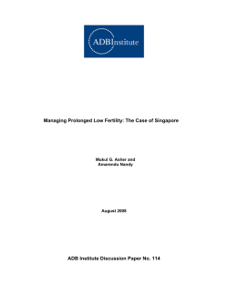 Managing Prolonged Low Fertility: The Case of Singapore
