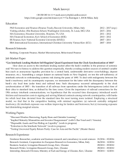 Mark Iarovyi - Bocconi University