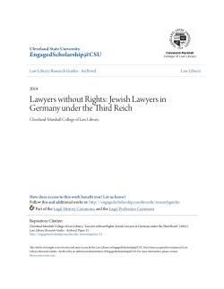 Jewish Lawyers in Germany under the Third Reich
