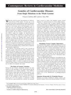 Contemporary Reviews in Cardiovascular Medicine