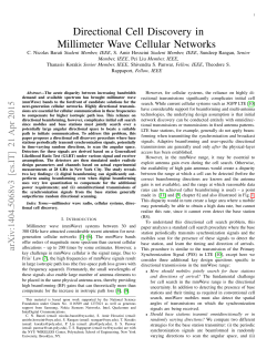 Directional Cell Discovery in Millimeter Wave