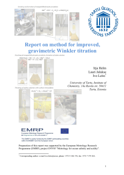 A new primary method for determination of dissolved oxygen