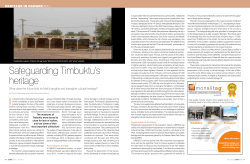 Safeguarding Timbuktu`s heritage