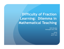 Difficulty of Fraction Learning: Dilemma in Mathematical