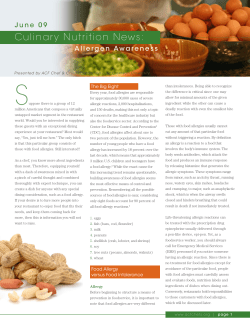 Culinary Nutrition News: - American Culinary Federation