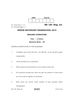 eng lit - Rajasthan Board