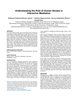 Understanding the Role of Human Senses in Interactive Meditation