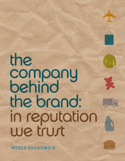 The Company behind the Brand: In Reputation