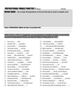 PREPOSITIONS PRACTICE