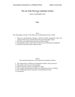 The case of the Moroccan community in Rome