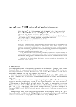 An African VLBI network of radio telescopes