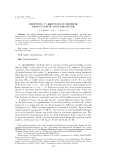 DEPINNING TRANSITIONS IN DISCRETE REACTION