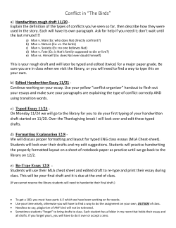 Conflict in &ldquo;The Birds&rdquo;